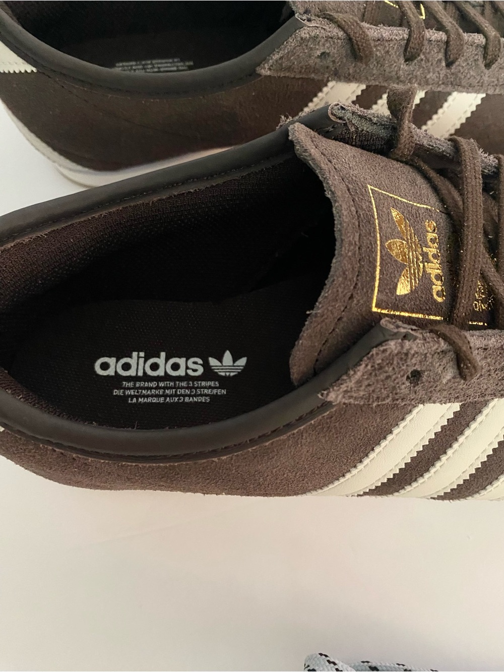 Adidas Women’s Suede Italia 70s Dark Brown / Alumina / Gold Metallic Sz 7.5o - Picture 9 of 10